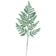 11.5 Inch Plastic Green Leather Fern Leaf Spray (Lot of 12 Leaves) SALE ITEM